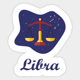 Libra Zodiac Sign Constellation Sky Sticker